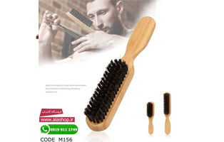 برس آرایشگری دسته چوبی موی گراز مدل m156