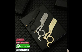 دسته تیغ آرایشگری استیل ضد زنگ m168
