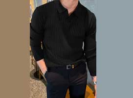 ژاکت بافتنی یقه دار زمستانه ترک