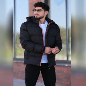 کاپشن پفی خز دار مردانه