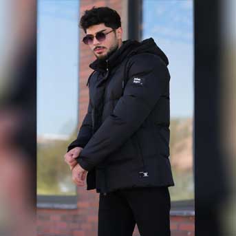 کت زمستانه بادگیر و خز دار مردانه