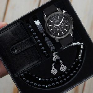 ست ساعت دستبند و جاکارتی wesscollection مردانه e019