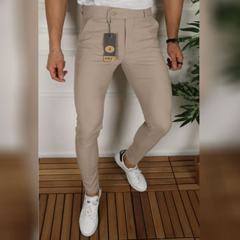 شلوار کتان ZRV JEANS مدل لانه زنبوری مردانه e085