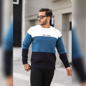 سویشرت یقه خدمه سه نخ مردانه e130