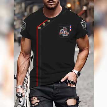 تیشرت آرایشگری مردانه رترو BARBER