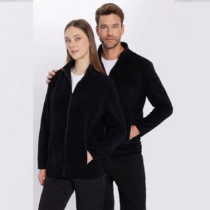 ژاکت پشمی زیپدار مشکی e118