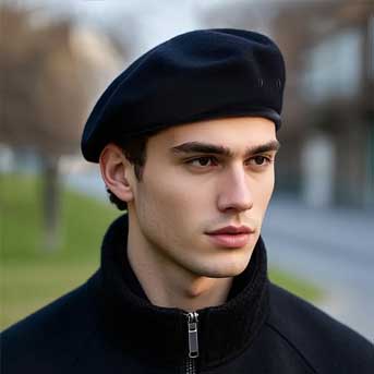 کلاه مردانه BREITER پشمی رنگ جامد
