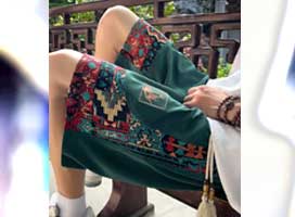 شلوارک توری گرافیکی تابستانی