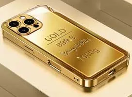 قاب آیفون ۱۶ با روکش طلایی مدل m1201