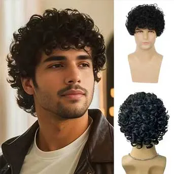 موی فر مشکی فنری و چتری مدل m1234