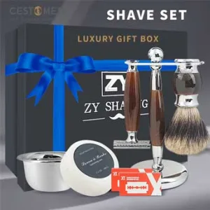 ست اصلاح لوکس + فرچه گورکن مدل m1422